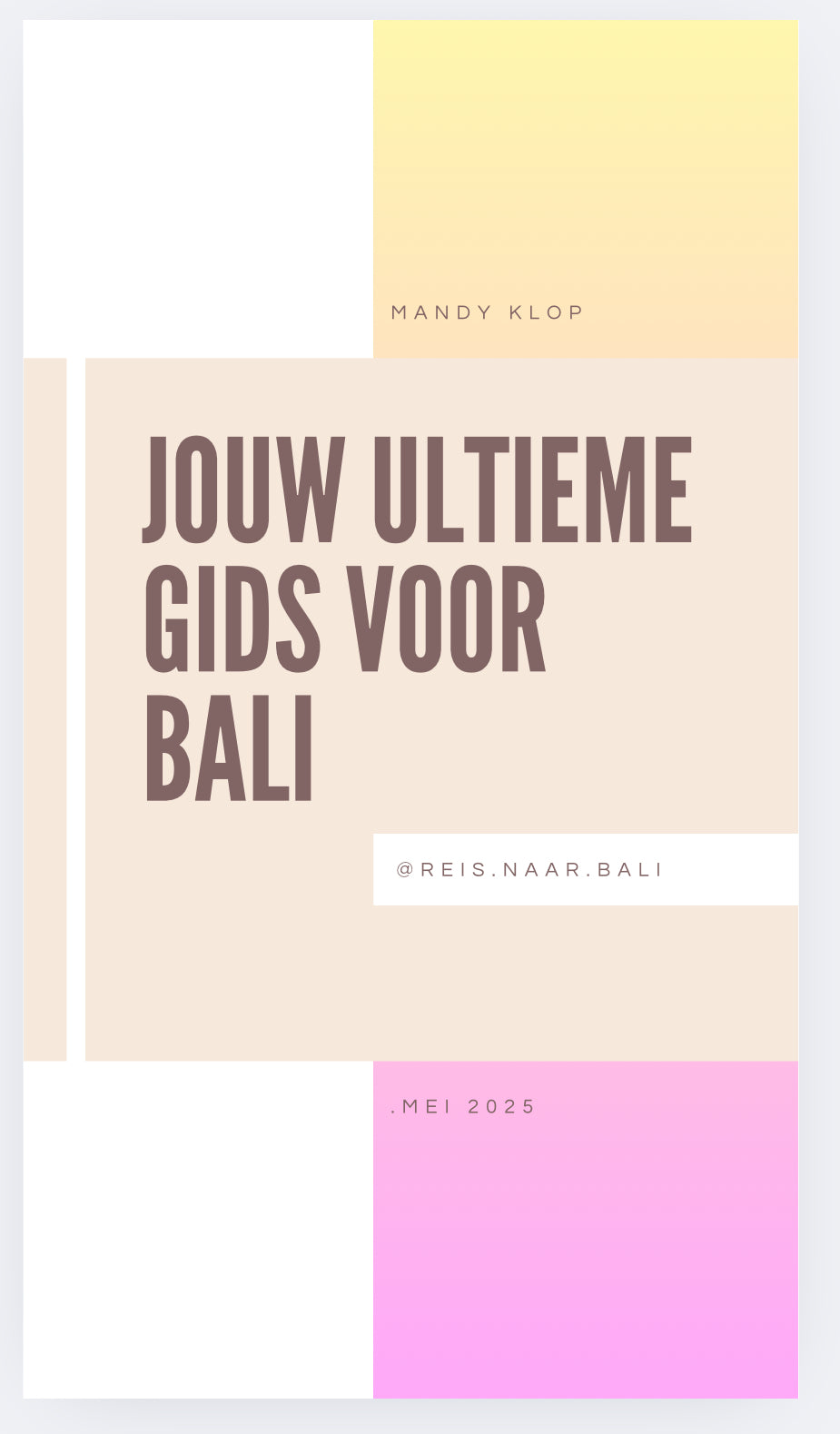 E-book: Jouw ultieme reisgids voor Bali!